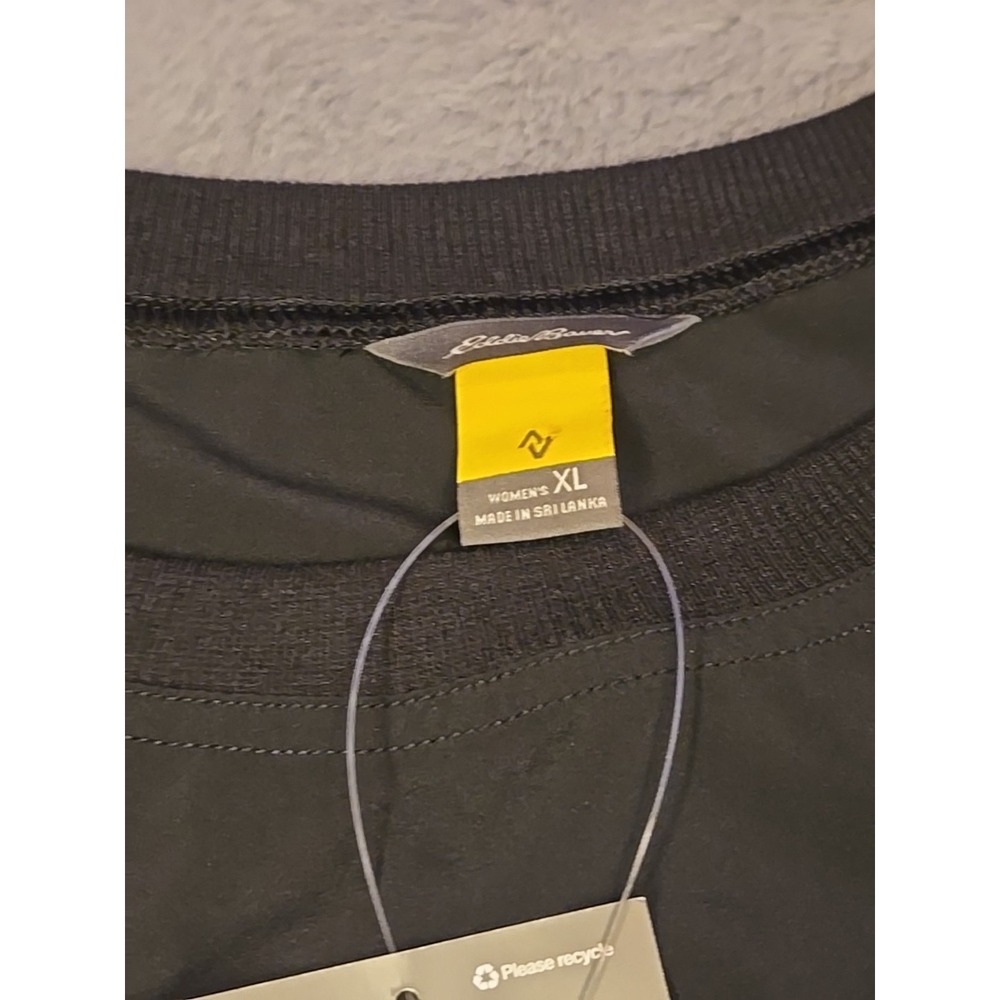 Eddie Bauer Women's XL Departure Lite Rib Tri Tank Top NWT Black Travel Shirt - Picture 7 of 14